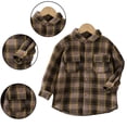 thumbnail image 4 of Esaierr Toddler Baby Boys Casual Plaid Shirts，Black Red Plaid Button Down Cardigan Shirts With Pocket Kid Long Sleeve Shirts for Little Girls Boys 2-7Y, 4 of 5