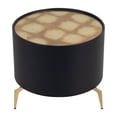thumbnail image 4 of Sagebrook Home Modern Neutral Wood Gold Leaf Round Top Coffee and Accent Table, 4 of 8