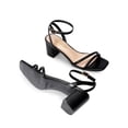 thumbnail image 4 of Sandalias con Tiras y Tacón Grueso de 6 cm para Mujer DREAM PAIRS en Negro, 4 of 6