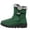 Green, variant on Women's Snow Boots Winter Warm Waterproof Slip On Mid-Calf Booties Fleece Lined Hook and Loop Outdoor Round Toe Snow Boot