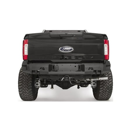 Fab Fours FS17-W4151-1 Premium Rear Bumper; 2 Stage Black Powder Coated; w/Sensors;