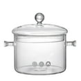 thumbnail image 4 of 1350ml Induction Cooker-Safe High Boron Silicate Glass Cooking Pot with Double Handles - Thickened Transparent Design for Home Use, Ideal for Soups, Noodles & Simmering - 36 Pieces per Carton, 4 of 5