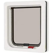 Cat Mate Lockable Cat Flap - White 7-5/8 Wide x 7-7/8 High