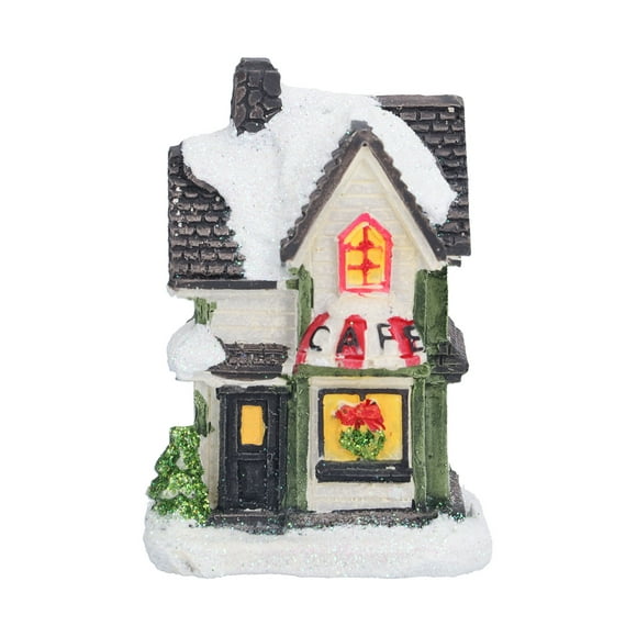 LED Christmas Resin Light House,Christmas Village House LED Christmas Luminous Lighthouse Christmas House Decoration Smooth Operation