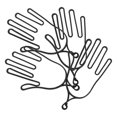 thumbnail image 1 of Golf Gloves Stretchers for Keeping Shape and Drying 4Pcs Black Plastic, 1 of 5