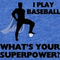 thumbnail image 2 of CafePress - Baseball Superhero - Cute Infant Baby Football Bodysuit, 2 of 3