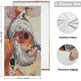 thumbnail image 2 of Watercolor Dolphin Couple Hand Towels 2 PCS, Kitchen Towel Ultra Soft and Highly Absorbent,Decorative Fingertip Face Towel for Bathroom Hotel, 28.3"x14.4", 2 of 5
