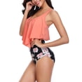 thumbnail image 3 of Womens Swimsuits Ruffle Tankini Two Piece High Waisted Swimming Suit Bathing Suit S-3XL, 3 of 4