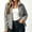Gray plus size fleece jacket a1, variant on Women Plus Size Fall Winter Long Sleeve Zipper Fleece Pullover Tops Casual Basic Blazers Jackets Warm Cozy Outwear Travel Clothes, White 2XL