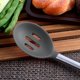 thumbnail image 3 of Paquete de 2 utensilios de cocina de silicona grandes, juego de utensilios de cocina de acero inoxidable sólido y ranurado, resistente al calor, 3 of 5