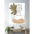 thumbnail image 2 of Minimal Face Line Art And A Girl Poster Wall Art, Modern Wall Decor For Living Room Bedroom, 12x18 UNFRAMED, 2 of 3