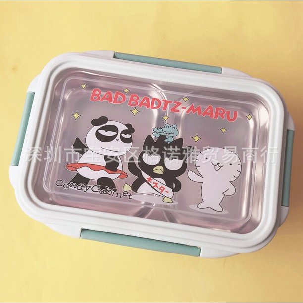 Sanrioed-fiambrera aislada de acero inoxidable, contenedor de almacenamiento de alimentos, vajilla de dibujos animados, Hello Kitty, Melody, multicapa xuanjing unisex