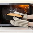 thumbnail image 4 of REGALWOVEN Soft Oven Mitts, Heat-Resistant Cooking Gloves, Thick Cotton Lining, Flexible Gripping for Baking, Kitchen Mitts 2Pcs Coffee 10.6x6.7inch, 4 of 6
