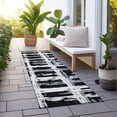 thumbnail image 6 of Addison Rugs Chantille Indoor/Outdoor Transitional Stripes Black Washable Runner Rug, 2'3" x 7'6", 6 of 6