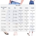 thumbnail image 3 of Mifsaly Girls Wide Leg Denim Culottes Sun Protection Flowy Kids Capri Pants Soft Lightweight Tiered Chambray Casual Summer Cropped Jean Pant with Pockets, 3 of 6
