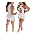 thumbnail image 2 of xiaxaixu Robe Aguichant pour Femmes + Col Licou Couleur Unie Ajourée une-Pièce, 2 of 9