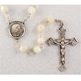 thumbnail image 1 of McVan R137ASF Ensemble de Chapelet Croix en Nacre Véritable de 8 mm - Blanc, 1 of 1