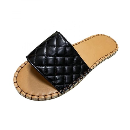 

Todqot Slippers for Women- Quick Dry Sandals Women Comfy Summer Anti Slip Flat indoor outdoor Black 36