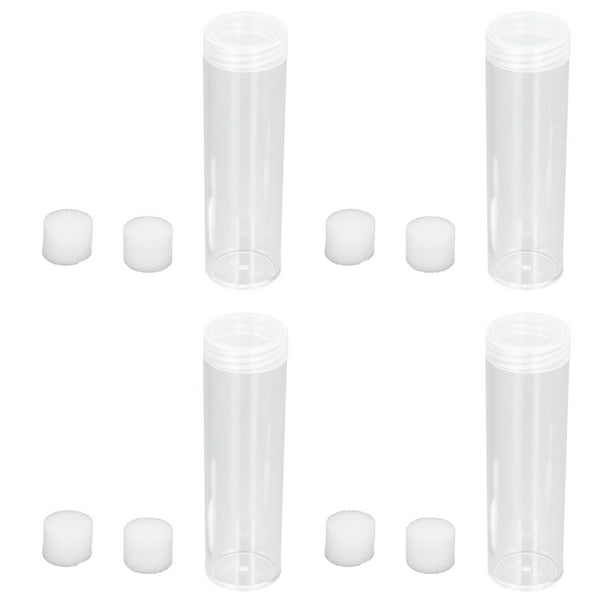 Plastic Coin Tubes, Keep Neat Round Clear Coin Tube Easy To Load For