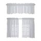 thumbnail image 4 of Juego de 3 cortinas blancas para ventana de cocina, incluye 2 cortinas de 36 pulgadas y cenefa de cocina. Juego de cortinas de cocina de café para decoración de café o decoración de cocina de café, 4 of 5