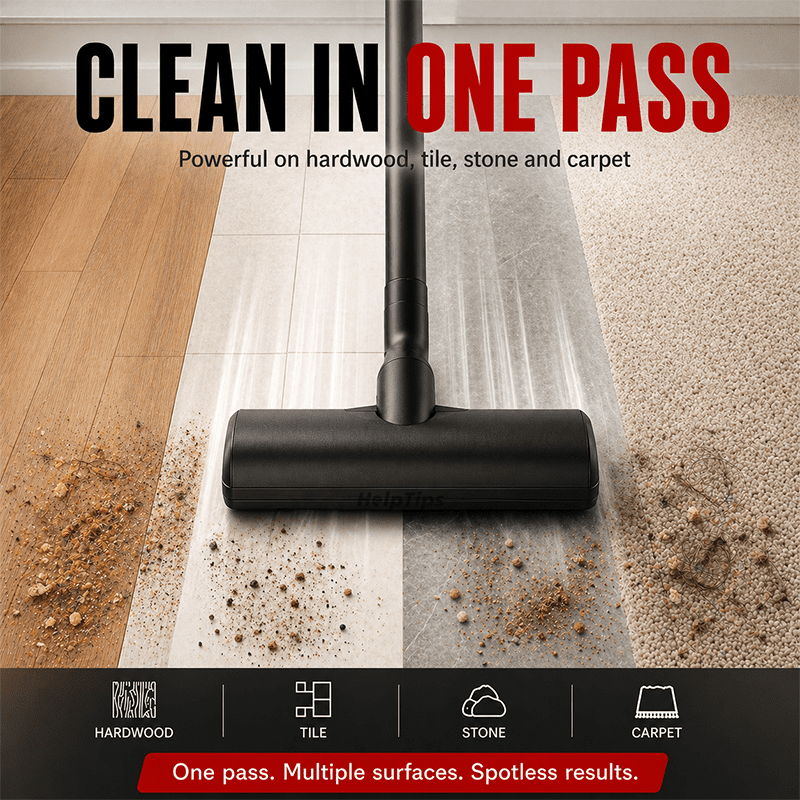 Multi Functional Wet/Dry Vacuum Cleaner with 4m Extended Power Cord, 10 Nozzles, 3 Filters and Various Cleaning Accessories, 1.6HP Powerful Suction, Lightweight Portable Bucket Design, Ideal for Cars