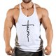 thumbnail image 3 of Camiseta sin mangas con capa Base y letras de Color sólido de verano para hombre, camiseta informal deportiva holgada al por mayor, 3 of 5