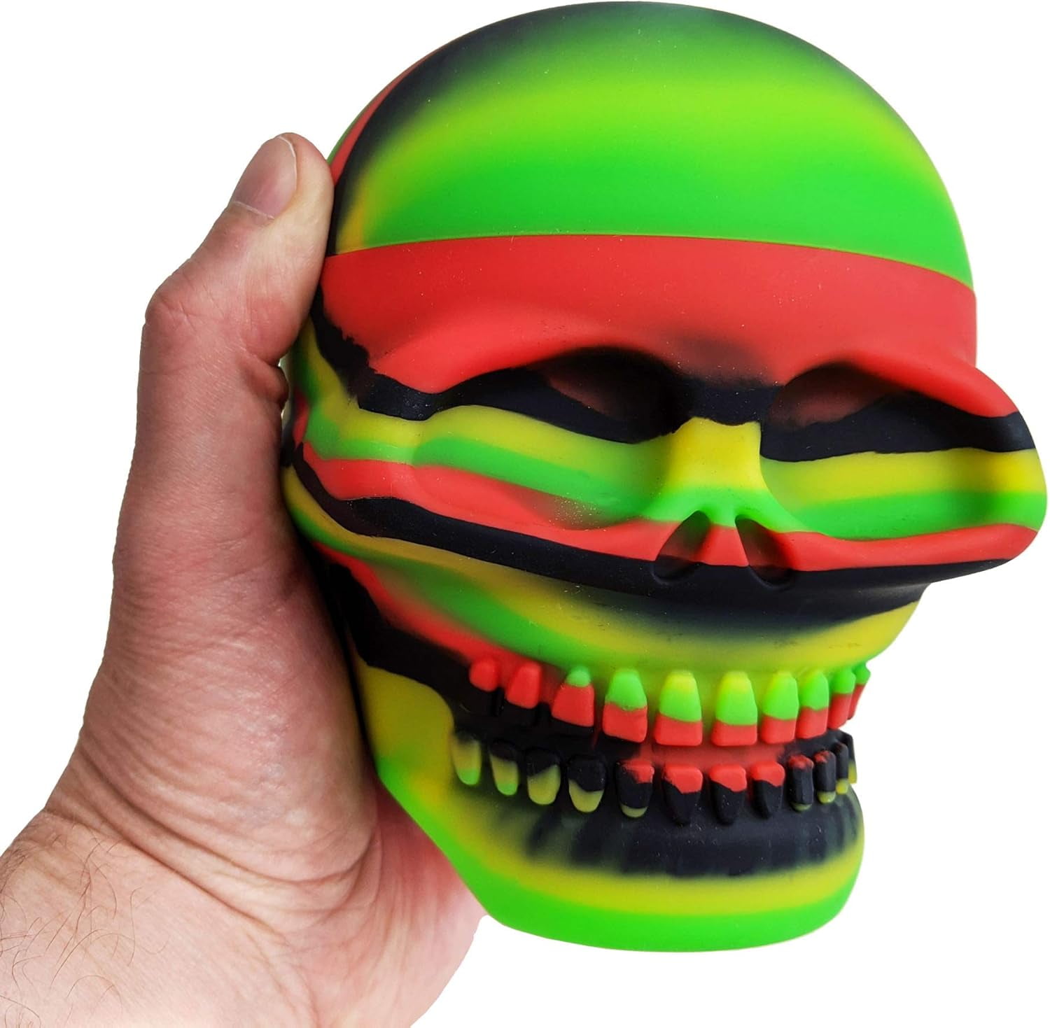 Silicone Skull Storage Containers Set, Non-Stick Reusable Silicone Jars for Small Item Organization, Durable Multi-Size Storage Set