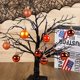 thumbnail image 4 of Adornos de bolas de Navidad, adornos para árbol de Navidad preencordados, bolas colgantes navideñas de color naranja, 4 of 4