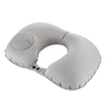 thumbnail image 1 of EeaseMX Almohada cervical en forma de U con inflador automático, multifuncional, para viajes en avión y autobús (gris), 1 of 7