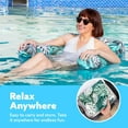thumbnail image 3 of Joyfy 2Packs Pool Float Chairs Adults, Inflatable Pool Float Loungers for Adult, Inflatable Pool Noodles for Swimming Pool, Plant Pattern Floating Pool Hammock Chair, 3 of 9