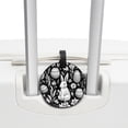 thumbnail image 3 of Black and White Easter Set of 2pcs PU Leather Round Suitcase Tags with Privacy Cover and Name ID Tag - Ideal for Travel Luggage, Handbags, Backpacks, School Bags, 3 of 6