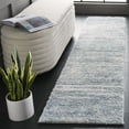thumbnail image 2 of SAFAVIEH Tahoe Trudi Distressed Shag Runner Rug, Blue/Ivory, 2' x 9', 2 of 7