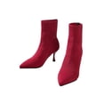 thumbnail image 1 of Innerwin Bottines à Talons Hauts pour Femmes, Chaussures d'Hiver à Enfiler, Bout Pointu, Rouge Pastèque 8.5, 1 of 8