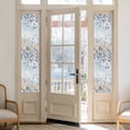 thumbnail image 2 of Blue Beige Coastal Window Privacy Film, Beach Starfish Summer Eucalyptus Ombre Static Cling UV Sun Blocking Heat Control Window Tint Day and Night, Non-Adhesive One Way Privacy Cover 17.7''x78.7'', 2 of 7