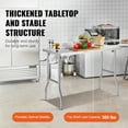 thumbnail image 2 of KFFKFF 24 x 48" Folding Commercial Prep Table Commercial Worktable Workstation Heavy-duty Stainless Steel Folding Table with 772 lbs Load, Kitchen Work Table, Silver, 2 of 8