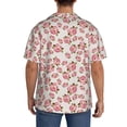 thumbnail image 7 of Goofa Rose Flowers Printed Men's Casual Short-sleeved Shirt,Lightweight Breathable Button-down,Summer Casual men's top,Versatile Fashion shirt-Medium, 7 of 7