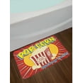 thumbnail image 2 of Retro Bath Mat, Vintage Grunge Pop Corn Commercial Print Old Fashioned Cinema Movie Film Snack Artsy, Non-Slip Plush Mat Bathroom Kitchen Laundry Room Decor, 29.5 X 17.5 Inches, Multicolor, Ambesonne, 2 of 2