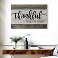 thumbnail image 3 of Elephant Stock Thankful For Every Moment Quote Wall Art - Horizontal Canvas Wall Art - Living Room Wall Decor - Inspirational And Typography Canvas - Black And Gray Decor - 39" x 26", 3 of 8