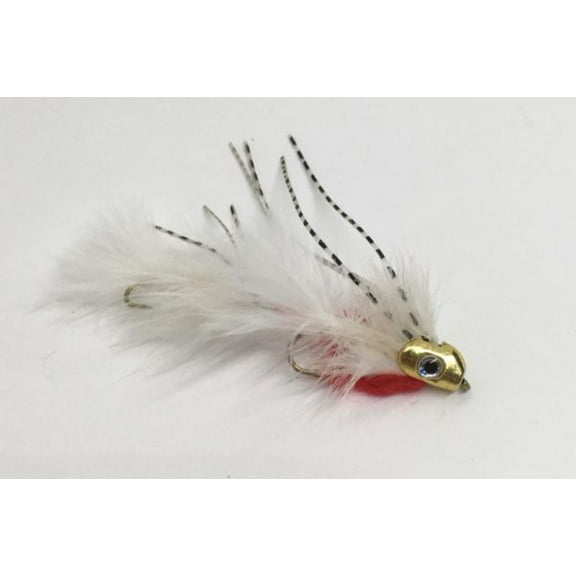Fish Skull Jointed Urchin - White - Articulated Streamer
