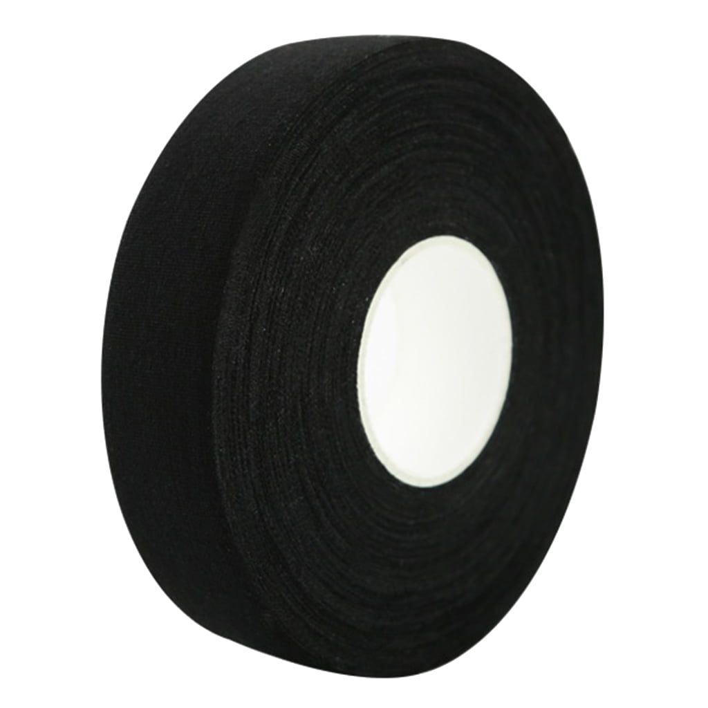 Sportstape 24mm Black Ice Hockey Cloth Stick Tape Roller Grip Wrap