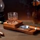 thumbnail image 4 of Posavasos Cenicero De Cigarros Con Bandeja De Metal Desmontable Para Vaso De Whisky, Decoración De Madera Rústica, Regalo Perfecto Para Hombres - 28 X 12 X 6 Cm, 4 of 5