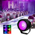 thumbnail image 4 of Luz de escenario JLPOW Super brillante Mini COB Par Can luces con DMX y control remoto Mezcla de colores RGB suave Iluminación de DJ para bodas/cumpleaños/fiesta de Navidad Espectáculo Conciertos de b, 4 of 5
