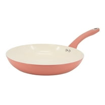 Martha Stewart Everyday Rexford 9.5 Inch Ceramic Nonstick Aluminum Frying Pan in Coral