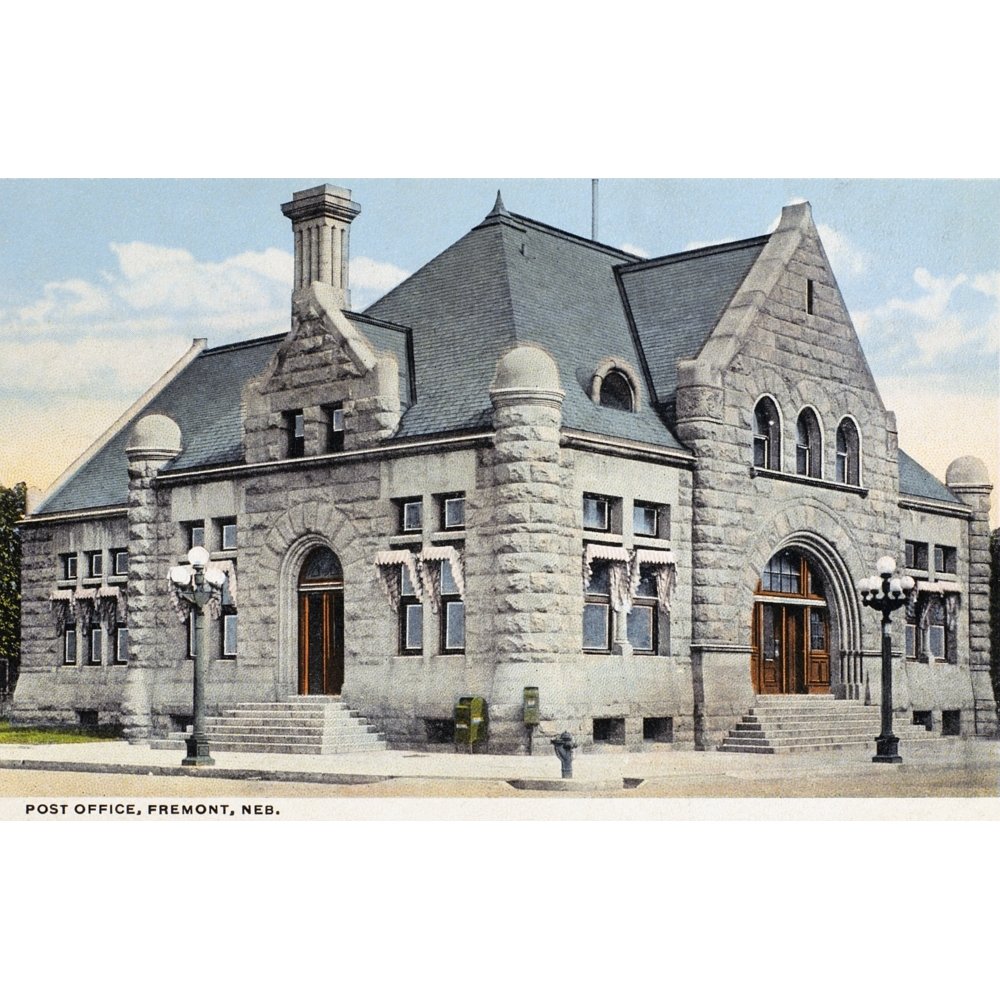 Nebraska Fremont 1919. Nthe Post Office Building In Fremont Nebraska