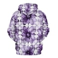 thumbnail image 6 of Purple Flower Regular Fit Hoodie, Sporty Pullover Hooded Sweatshirt for Men Women XL, 6 of 6