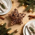 thumbnail image 5 of Handwoven Rattan Star Ornament Set Natural Fiber Hanging Decor Pieces For Wall Indoor Tabletop Display Home Farmhouse Decoration, 5 of 6