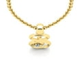 thumbnail image 4 of SuperJeweler S Initial Necklace in 14 Karat Yellow Gold, Diamond Accent and Swirly, With Free 18 inch Cable Chain, for Women, 4 of 6