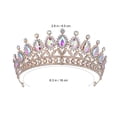 thumbnail image 2 of BRIGHTFUFU Corona de diamantes de imitación, Tiara, corona de cumpleaños, tocado de novia, accesorio de vestido de novia para actuación de baile, 2 of 7