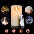 thumbnail image 2 of LED Candles, Flickering Flameless Candles, Rechargeable Candle, Real Wax Candles with Remote Control,10cm A, 2 of 8