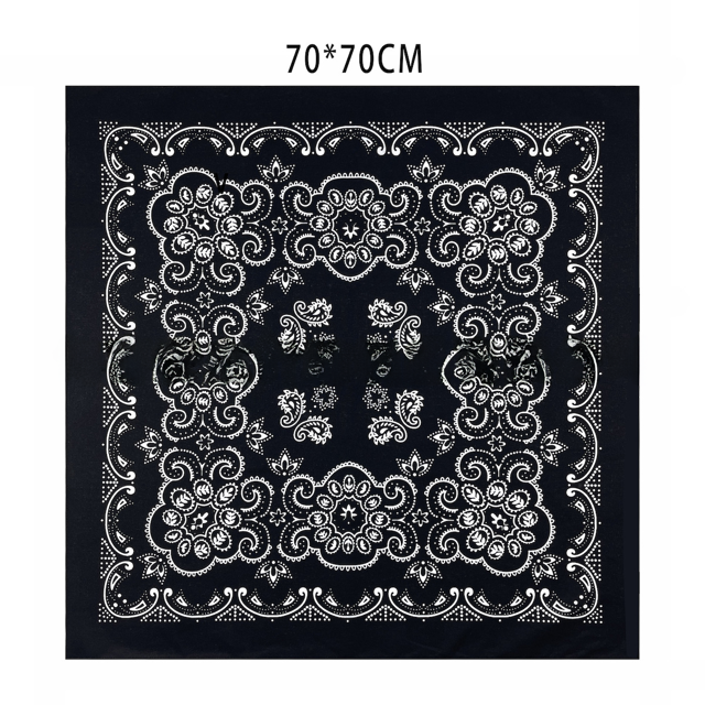 Bufanda cuadrada de algodón de talla grande de 70 x 70 cm, bufanda cuadrada con flores de anacardo, pañuelo de gran tamaño